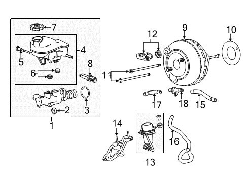 GM 22986913 Power Brake Booster ASSEMBLY