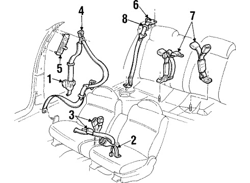 GM 12455643 Driver Seat Belt Kit (Retractor Side) *Graphite