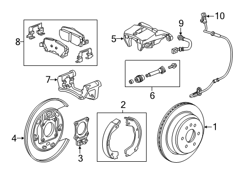 GM 23261452 Spring Kit,Rear Parking Brake Shoe Hold Down & Return