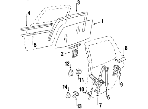 GM 20037754 S/Strip Asm Rear Door