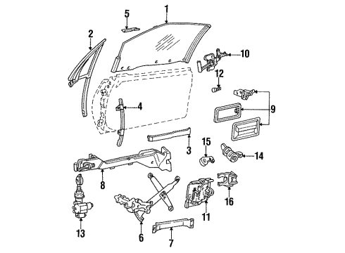 GM 3529816 Window Assembly, Front Side Door Stationary