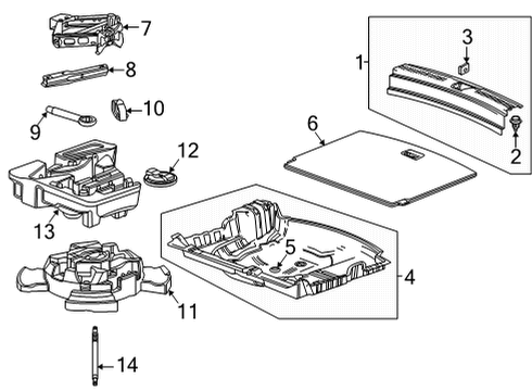 GM 11603492 RETAINER,R/CMPT FLR STOW COMPT