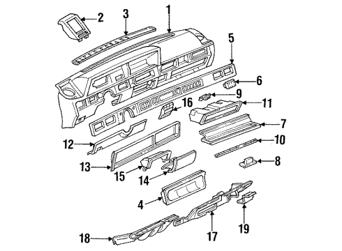 GM 16201523 Instrument Cluster Assemblly