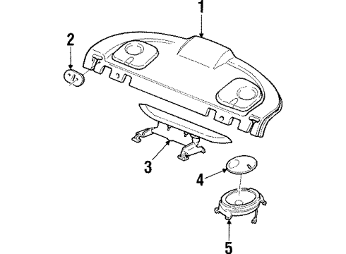 GM 10340234 TRIM, Rear Seat to Back Window Panel