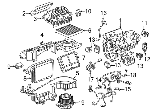 GM 23413917 Heater & Air Conditioner Control Assembly Remote User Interface