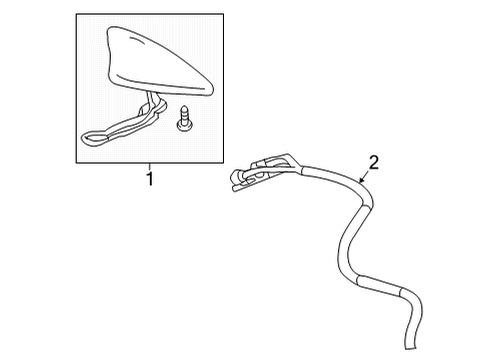 GM 42777858 Cable Assembly, Ant Coax (I/P)