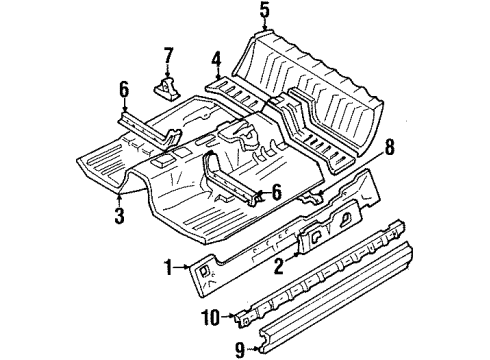 GM 91174089 PANEL, Floor And Toe Panel