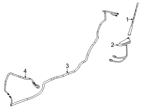 GM 19118726 Cable Asm,Radio & Mobile Telephone & Vehicle Locating Antenna