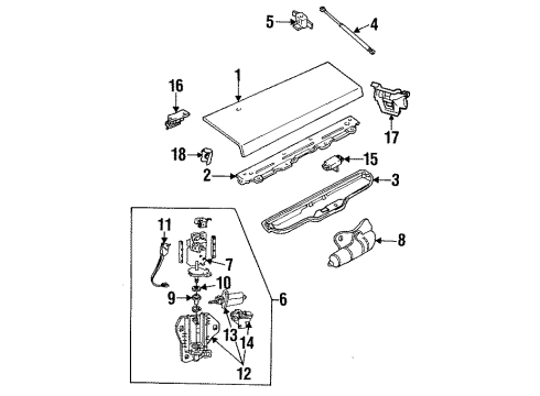 GM 20634624 Reinforcement Assembly, Rear Compartment Lift Window