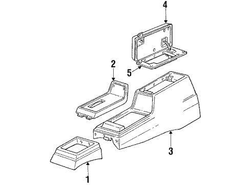 GM 14103521 Console, Trns Floor Rear