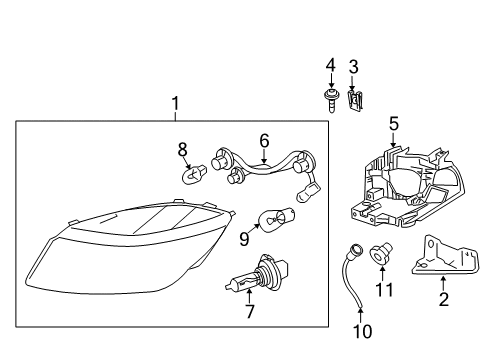 GM 10351672 Bulb Asm,Headlamp (High Beam)