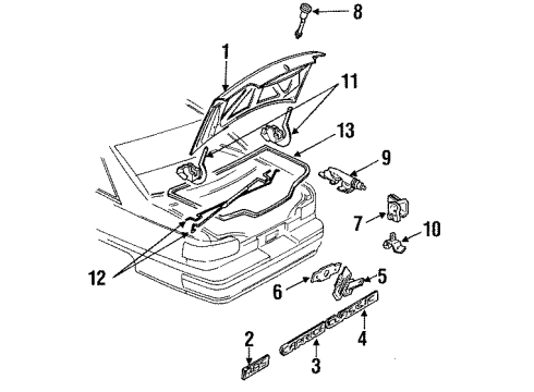 GM 10204134 Molding, Rear Compartment Lid Lower