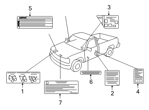 GM 15018377 LABEL, Emissions and Cautions