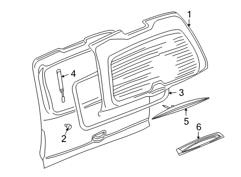 GM 15147259 Stud, Lift Gate Strut (Lift Gate Side)