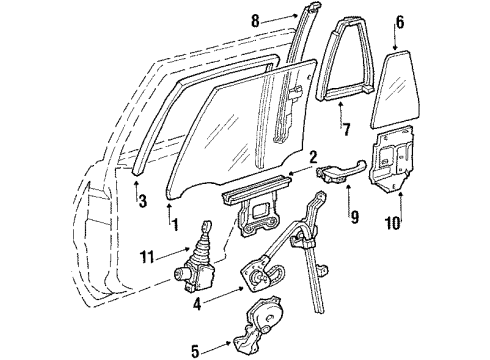 GM 20737345 Channel Assembly, Rear S/D Sta Wdo *Black