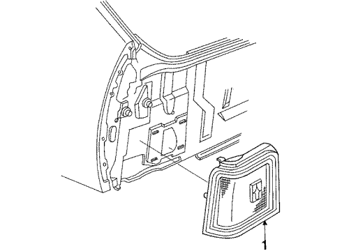 GM 5974757 Lamp Assembly, Rear (Rh) Source: P