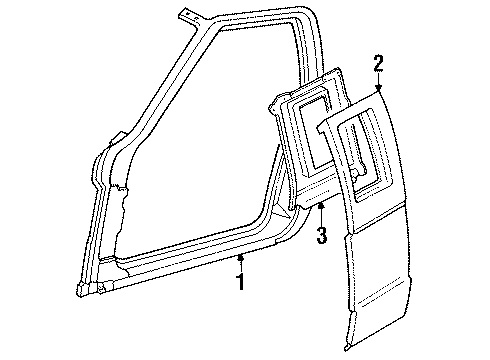 GM 12545906 Frame Asm,Front Side Door Opening