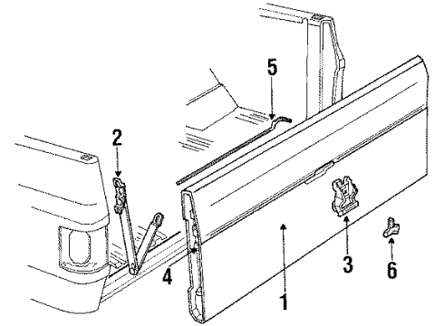 GM 14039710 End Gate Latch Assembly