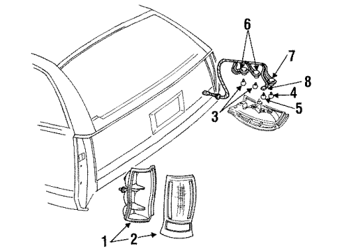 GM 16520670 Lamp,Tail (W/O Harness, Bulbs)