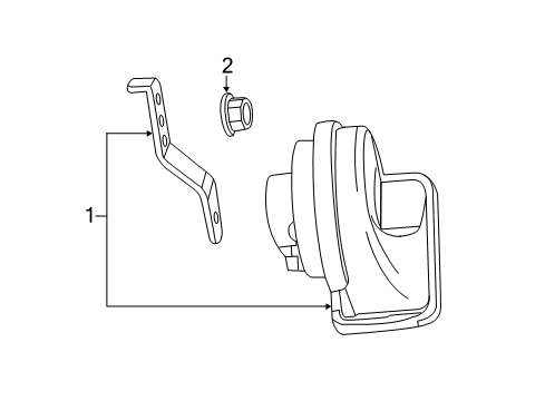 GM 23343194 Horn Assembly, Single (High Note)