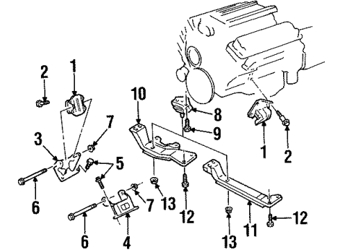 GM 10406946 Nut, Trans Mount