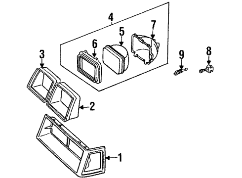 GM 16510821 Headlight Assembly Composite (Replaceable Bulb), Light