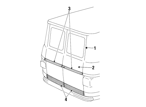 GM 15667691 Molding Assembly, Rear Side Door