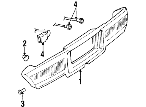 GM 5978403 Lamp Assembly, Back Up & Tail (W/ Rear License Plate Pocket)