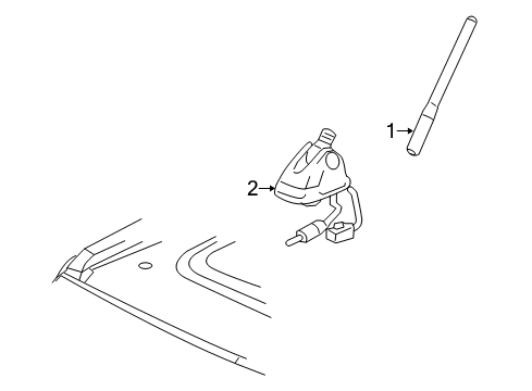 GM 88986325 Cable Asm,Radio Antenna