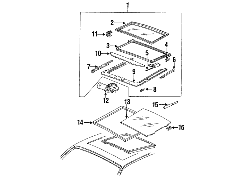 GM 12519977 Actuator Assembly, Sun Roof (W/O Control Module)