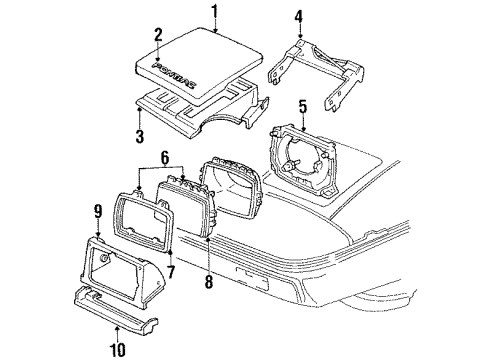 GM 20423522 Filler Assembly, Headlamp Cover Panel Rh *Black