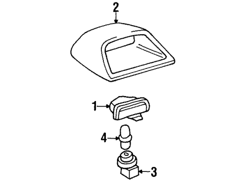 GM 16525852 Cover,High Mount Stop Lamp *Gray