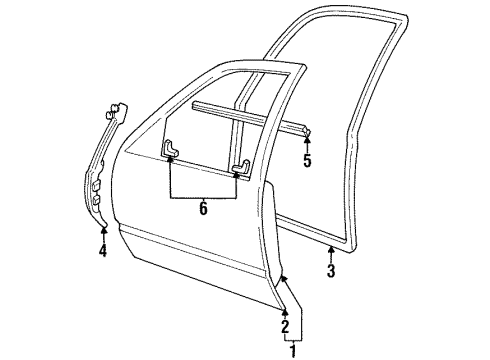 GM 25672991 Weatherstrip Assembly, Front Side Door Front Auxiliary