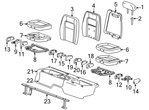 GM 23294351 Armrest Assembly, Rear Seat *Dune