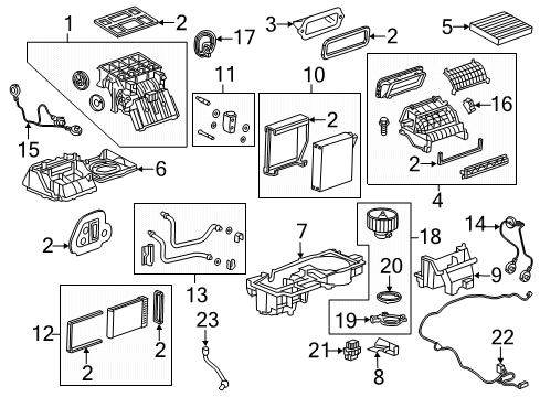 GM 42351888 Heater & Air Conditioner Control Assembly