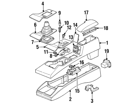 GM 10069571 Plate Assembly, Front Floor Console Trans Shift Opening T*Graphite