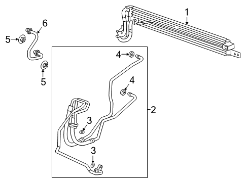 GM 42595772 Transmission Fluid Cooler Inlet & Outlet Pipe Assembly