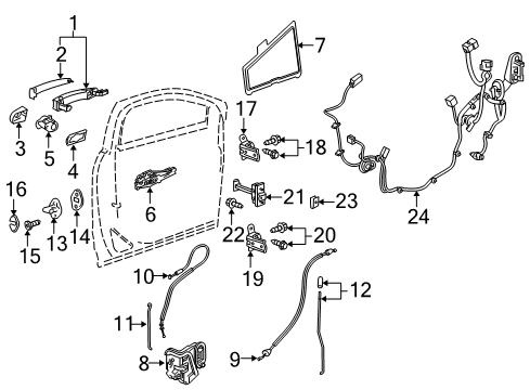 GM 42441160 Front Side Door Window Regulator Assembly