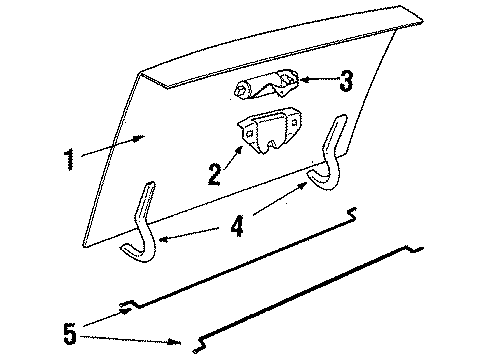 GM 25543720 Hge Assembly, Compartment Lid