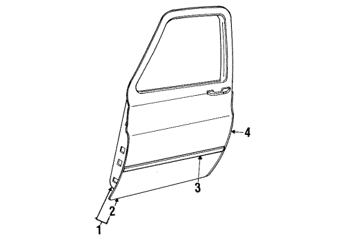 GM 14072892 Guard, Door Edge Rh