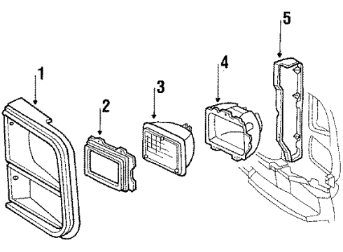 GM 15596115 Bezel, Headlamp L.H.