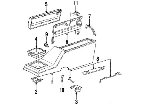 GM 15698961 Holder, Front Floor Compartment Cup *Light Gray