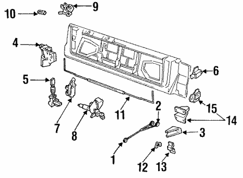 GM 10172568 Striker Assembly, End Gate Upper Hinge