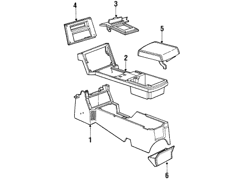 GM 10143923 Console Assembly, Front Floor Upper