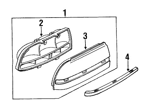 GM 16519972 Applique, Tail Lamp