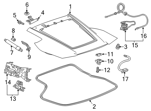 GM 84222654 Latch Assembly, Rear Compartment Lift Window