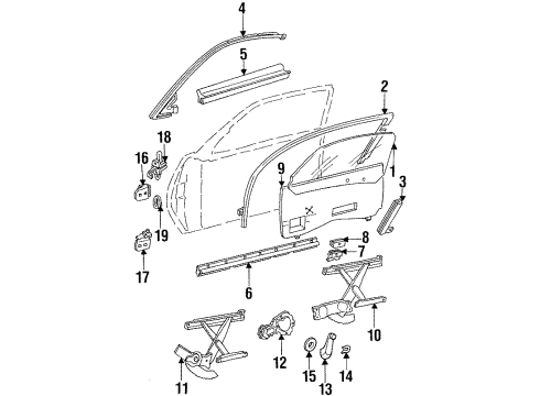 GM 22651539 Deflector, Front Side Door Water