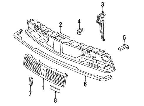 GM 25528633 Radiator Grille And Front End Ornamentation Emblem