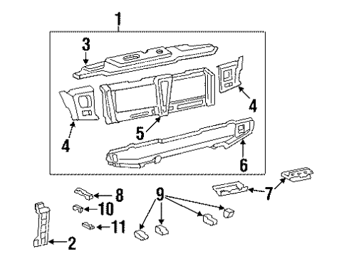 GM 15556566 Support, Battery Tray Outer