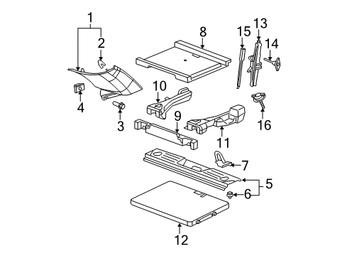 GM 22727131 Panel Assembly, Rear Seat Floor Filler Trim *Gray L